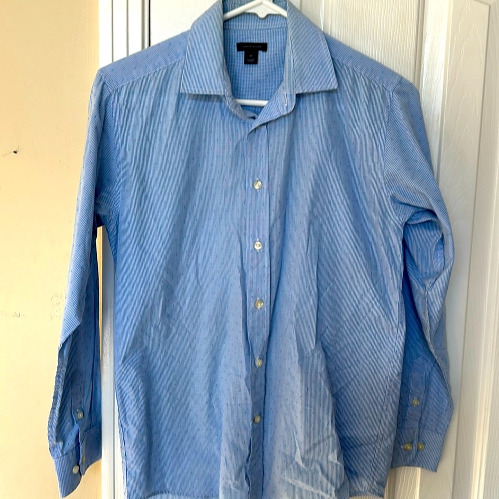 Tommy Hilfiger boys size 16 blue button down shirt